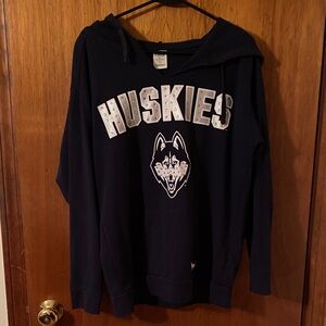 PINK Victoria's Secret UCONN Navy Huskies Hoodie